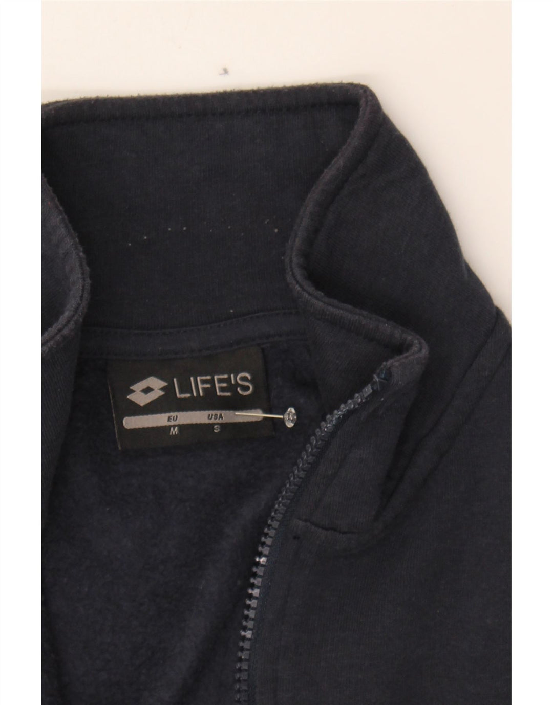 LOTTO Mens Tracksuit Top Jacket Small Navy Blue Cotton Vintage Lotto and Second-Hand Lotto from Messina Hembry 