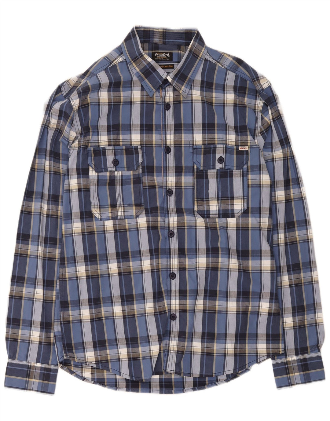 Мужская рубашка Jack & Jones XL, синяя клетка, хлопок