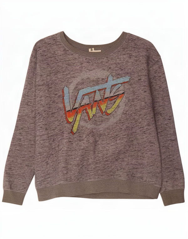 Женский свитер с рисунком Vans UK 14, хлопковый джемпер среднего серого цвета с крапинками