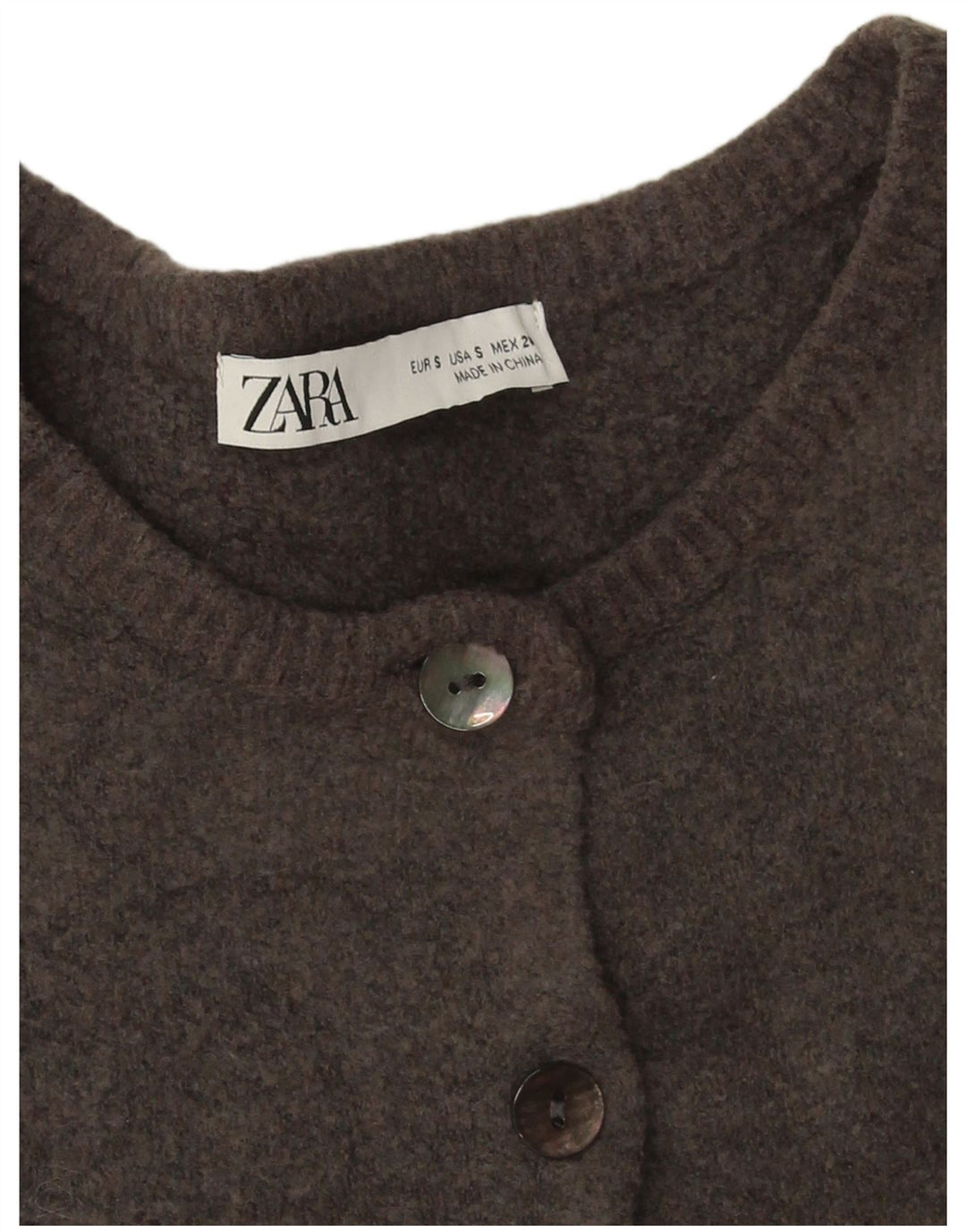 Женский укороченный кардиган оверсайз Zara UK 10, маленький серый цвет