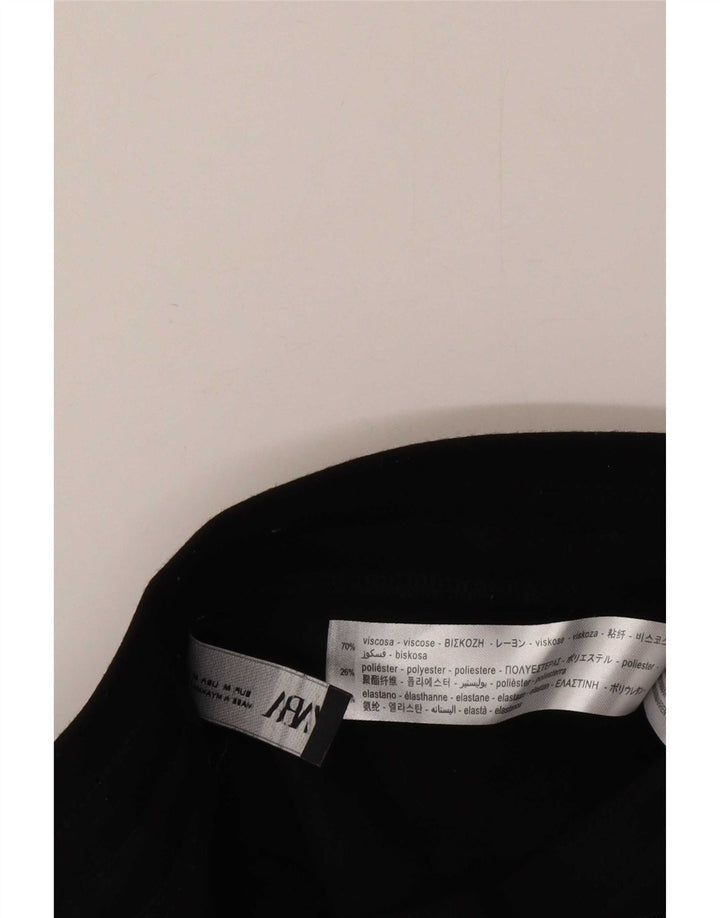 Женские узкие брюки карго Zara Medium W26 L26 Черные из вискозы