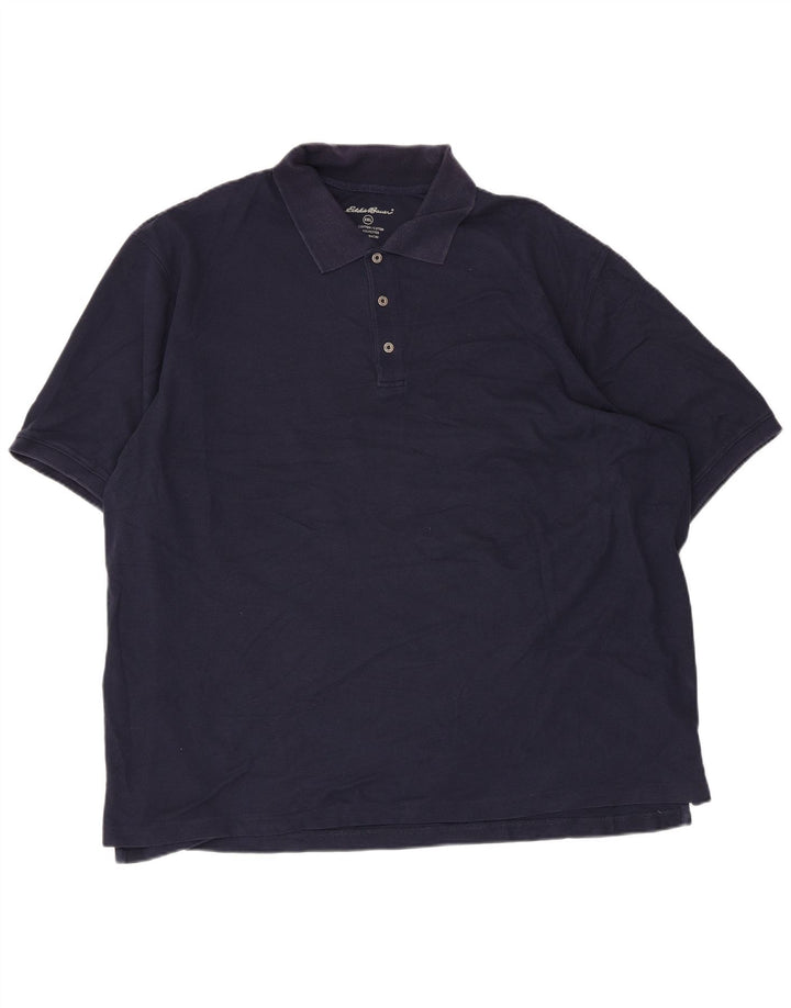 Мужская рубашка-поло EDDIE BAUER 2XL темно-синяя, хлопок
