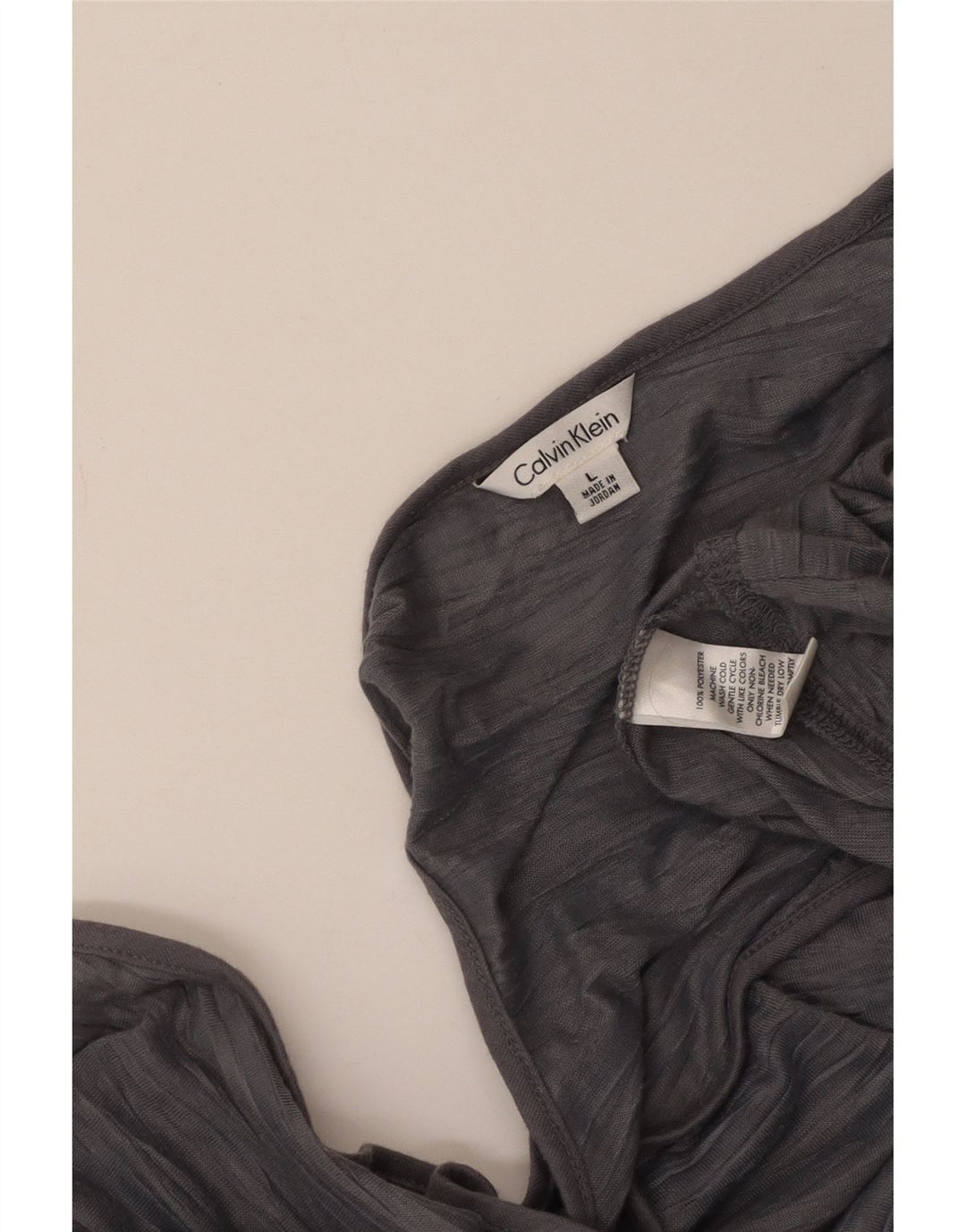 Женский жилет CALVIN KLEIN UK 14, полиэстер в большую серую полоску