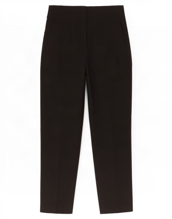 Zara Womens High Waist Tapered Suit Trousers Medium W28 L26 Black Polyester