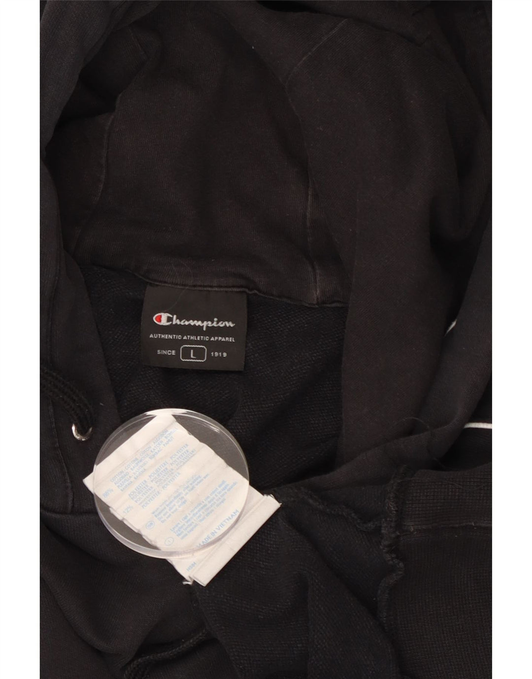 Мужской джемпер с капюшоном CHAMPION с рисунком, большой черный, хлопок