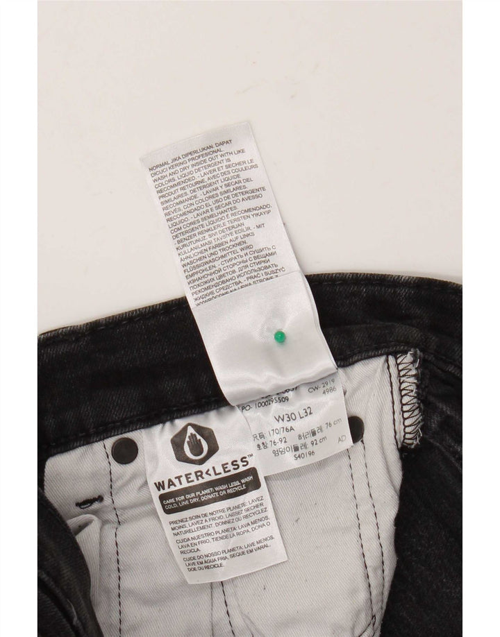 Мужские узкие джинсы Levi's W30 L29, черный хлопок
