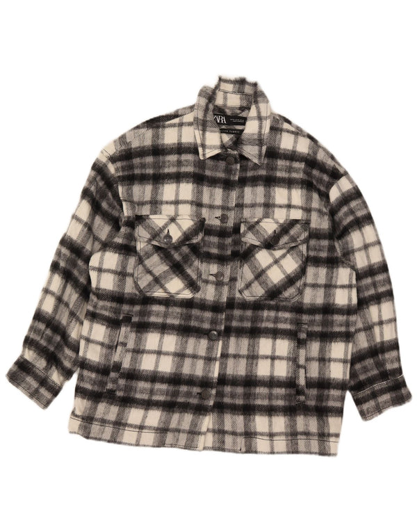 Женская фланелевая рубашка оверсайз Lumberjack UK 6 XS Zara в черную клетку