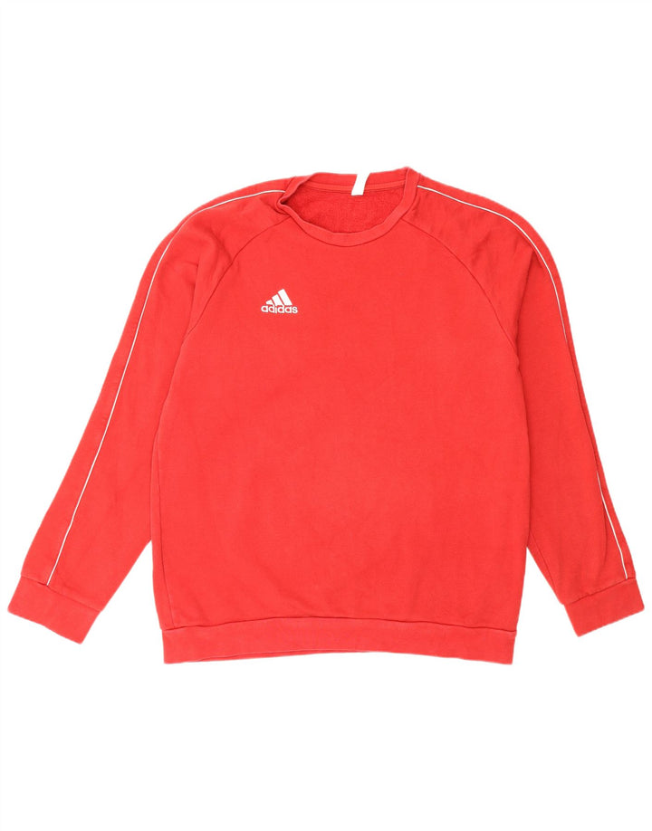 Мужской свитер Adidas, большой красный хлопковый джемпер