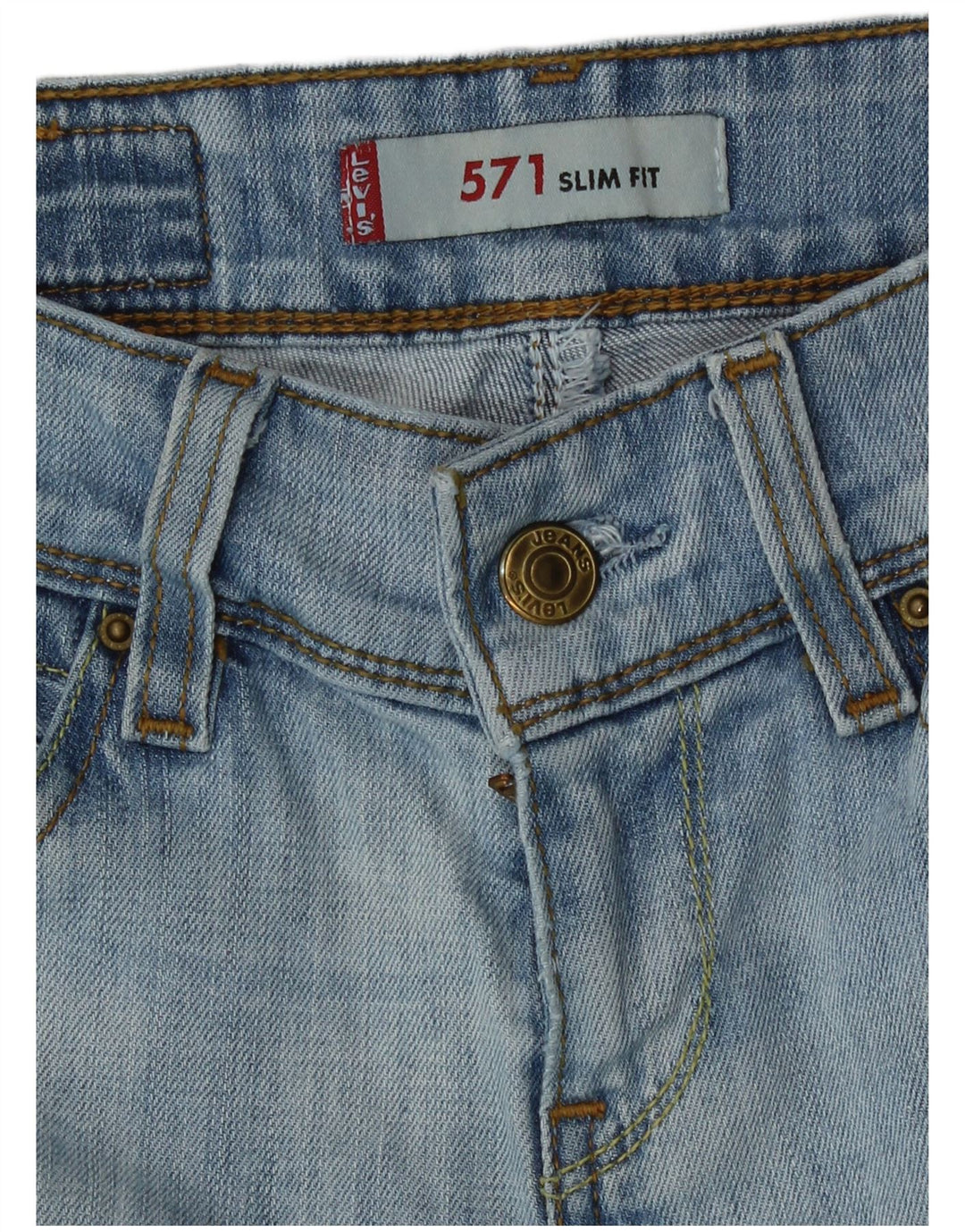 Женские узкие джинсы Levi's 571 с низкой талией W25 L32 синие