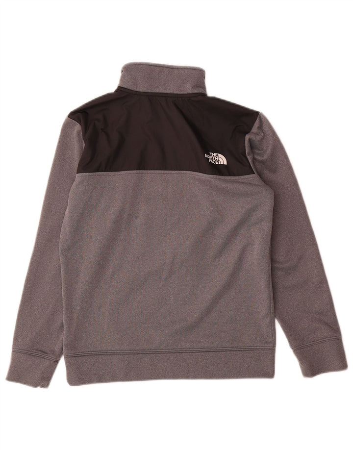 Свитшот The North Face для мальчиков 9–10 лет, средний, серый с цветными блоками