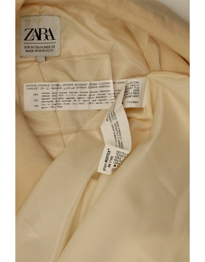 Женский двубортный пиджак свободного кроя Zara UK 14, средний бежевый