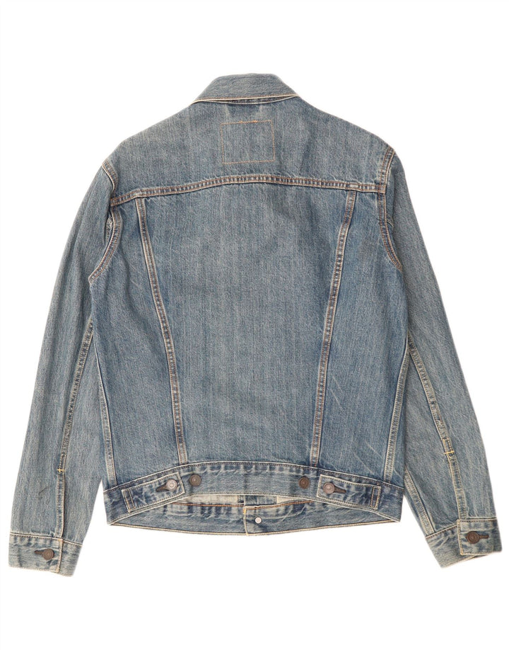 Мужская джинсовая куртка Levi's UK 36, маленькая, синяя, хлопок