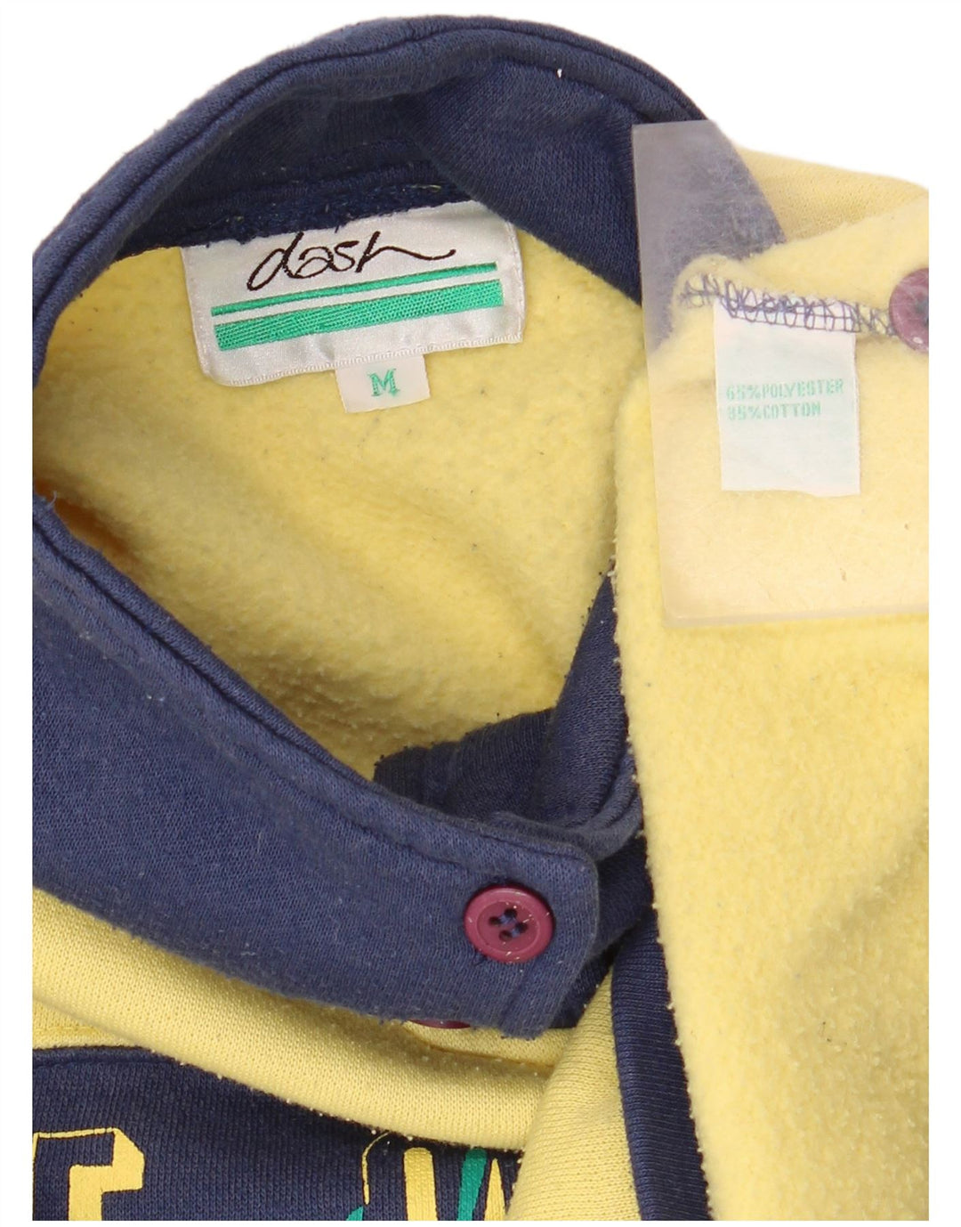 Мужской свитшот DASH на пуговицах с рисунком, средний желтый цветной блок