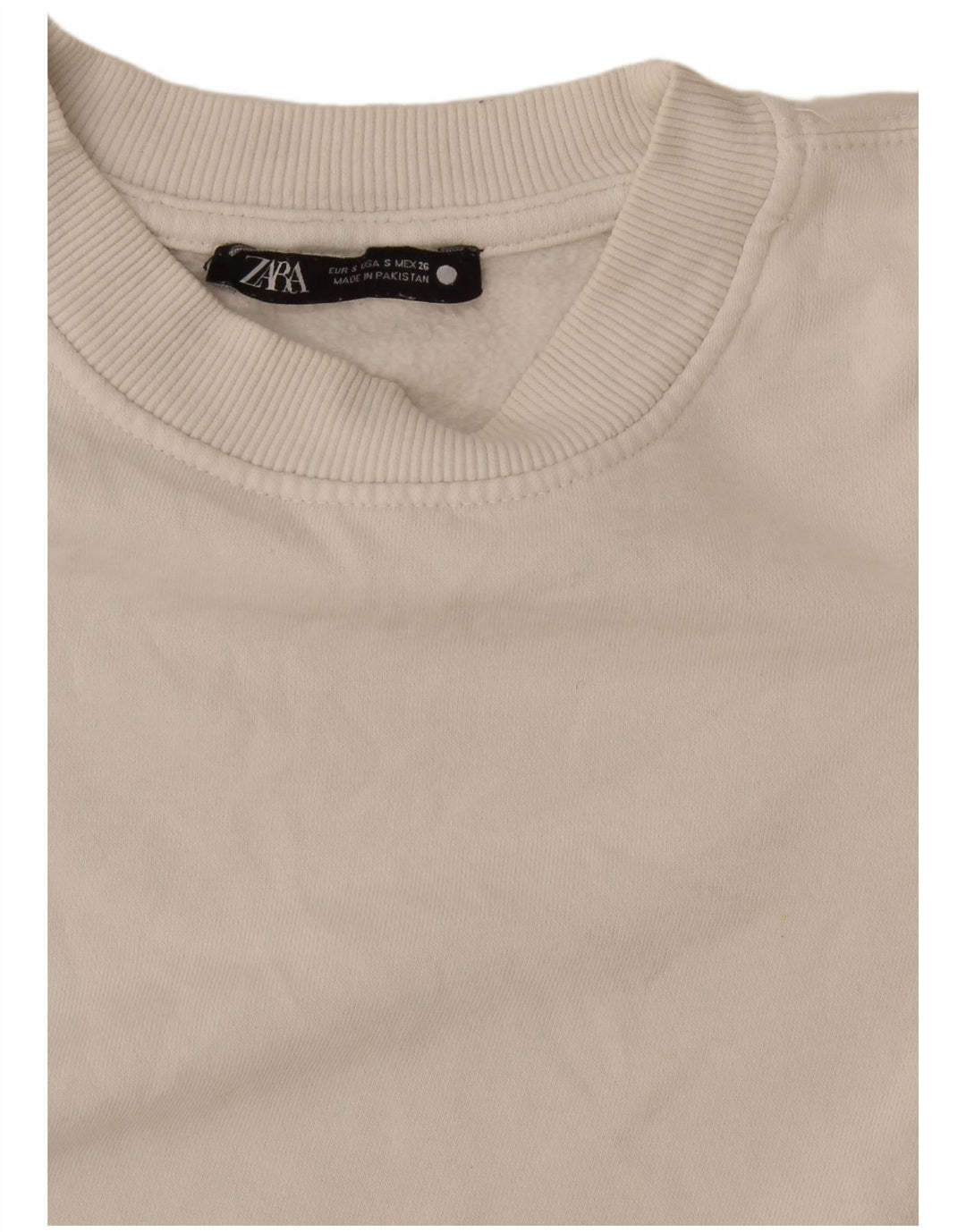 Женский укороченный свитер Zara UK 10, маленький белый