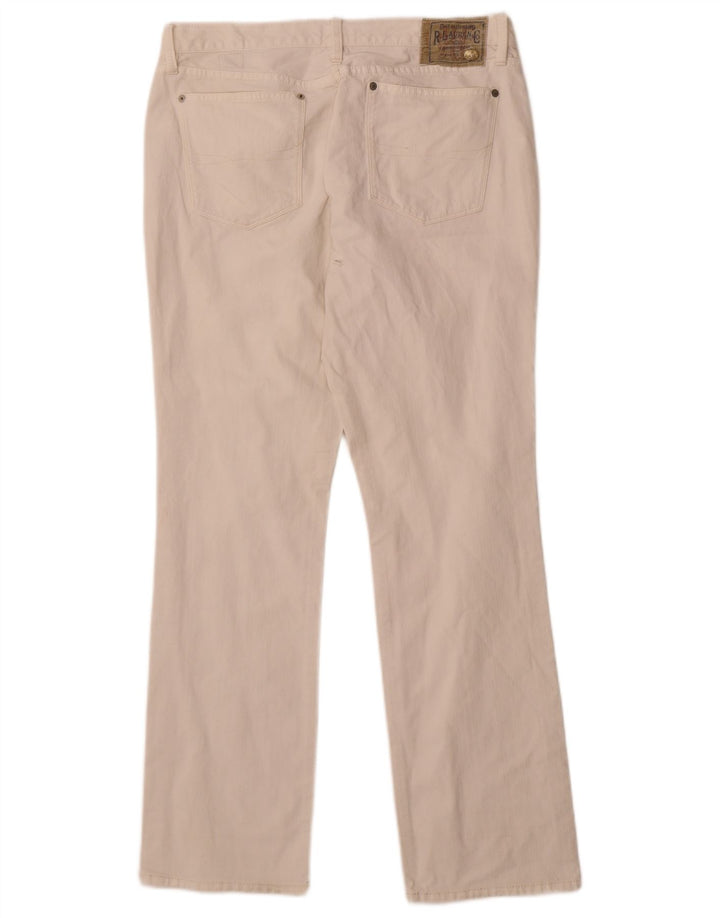 RALPH LAUREN Womens Straight Jeans W32 L31 White Cotton
