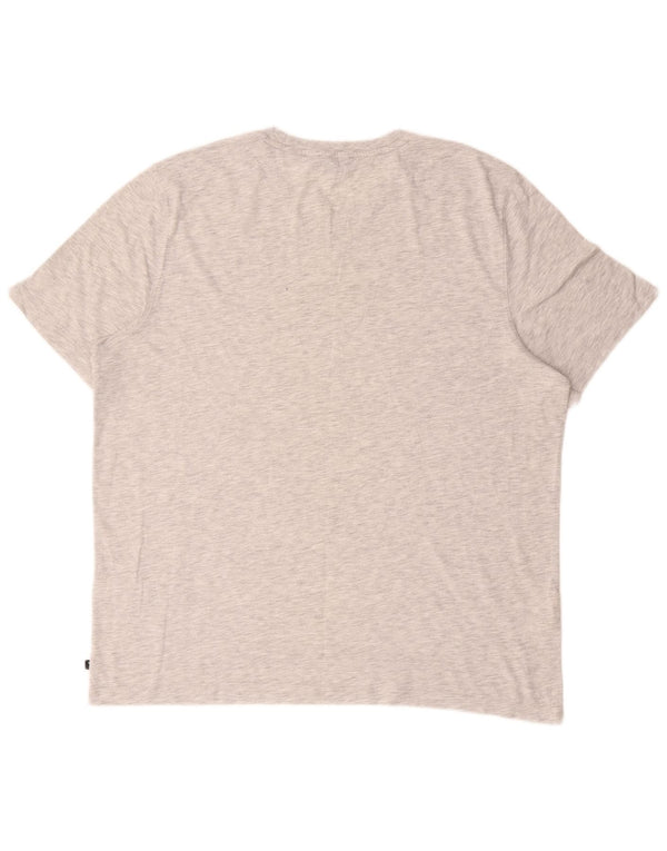 Мужская футболка с рисунком Ted Baker, размер 6, 2XL, серый хлопок с крапинками