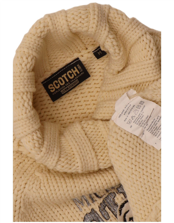 Женский джемпер с высоким воротником Scotch & Soda, Великобритания 14, средний бежевый