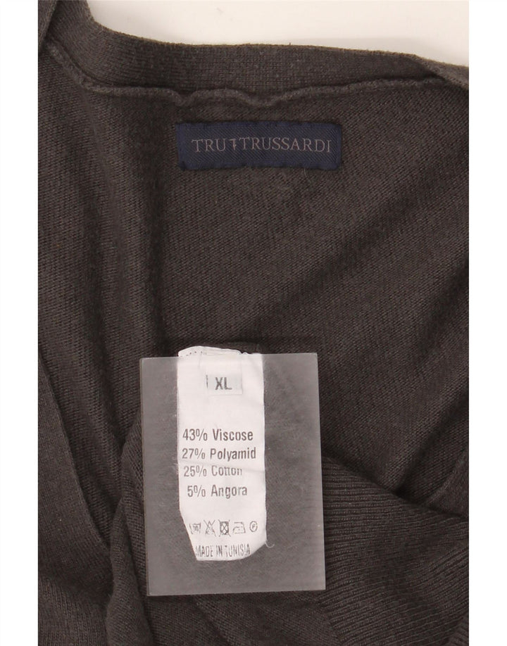 Мужской кардиган Trussardi XL Серый Вискоза