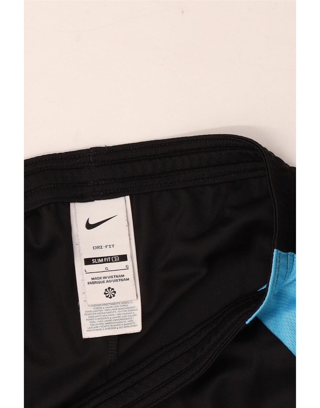 Мужские спортивные шорты Nike Dri Fit Slim, большие черные полиэстер с цветными блоками