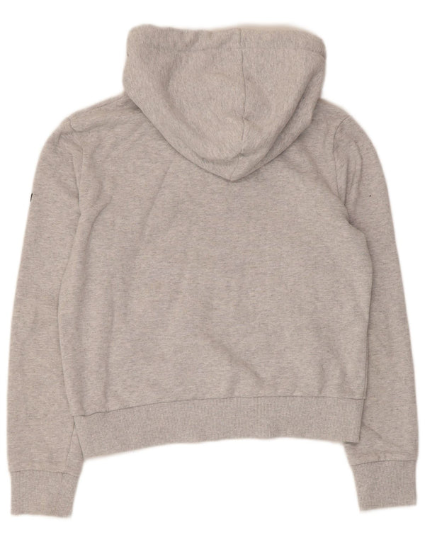 Женский джемпер с капюшоном Superdry UK 10, маленький, серый, хлопок