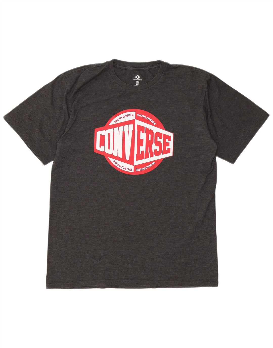 Мужская футболка с рисунком CONVERSE, средний серый