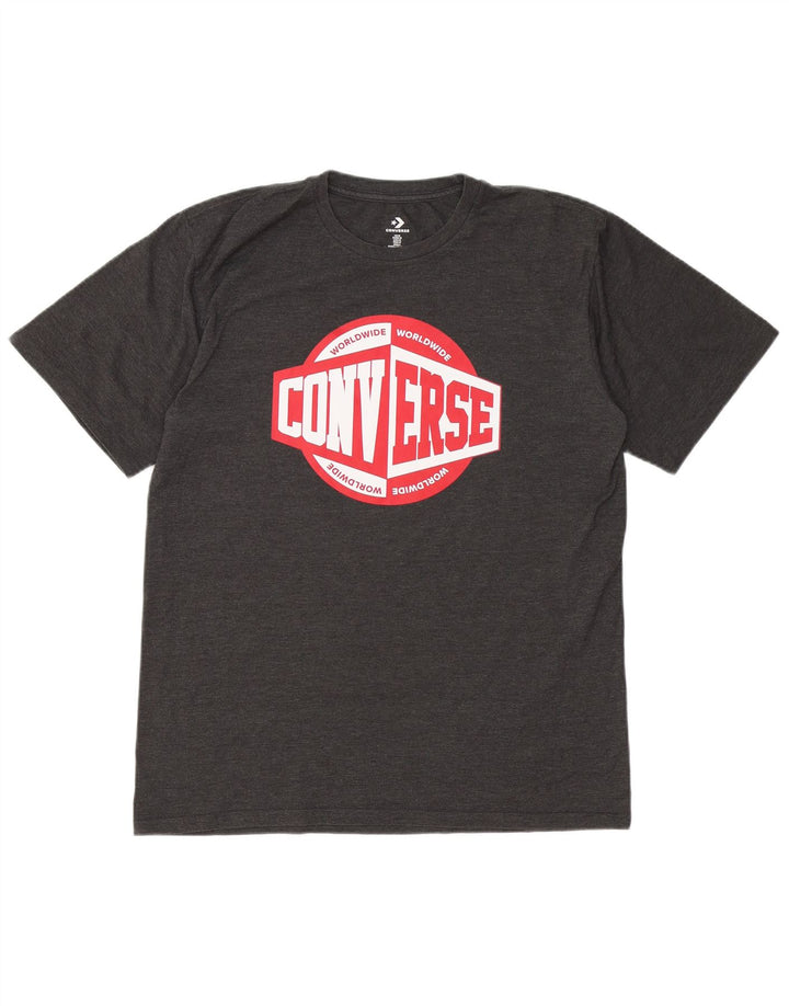 Мужская футболка с рисунком CONVERSE, средний серый