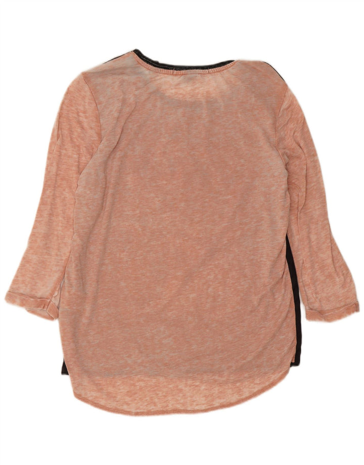 Женский топ с рисунком Scotch & Soda, рукав 3/4, размер 1, маленький, черный, цветной блок