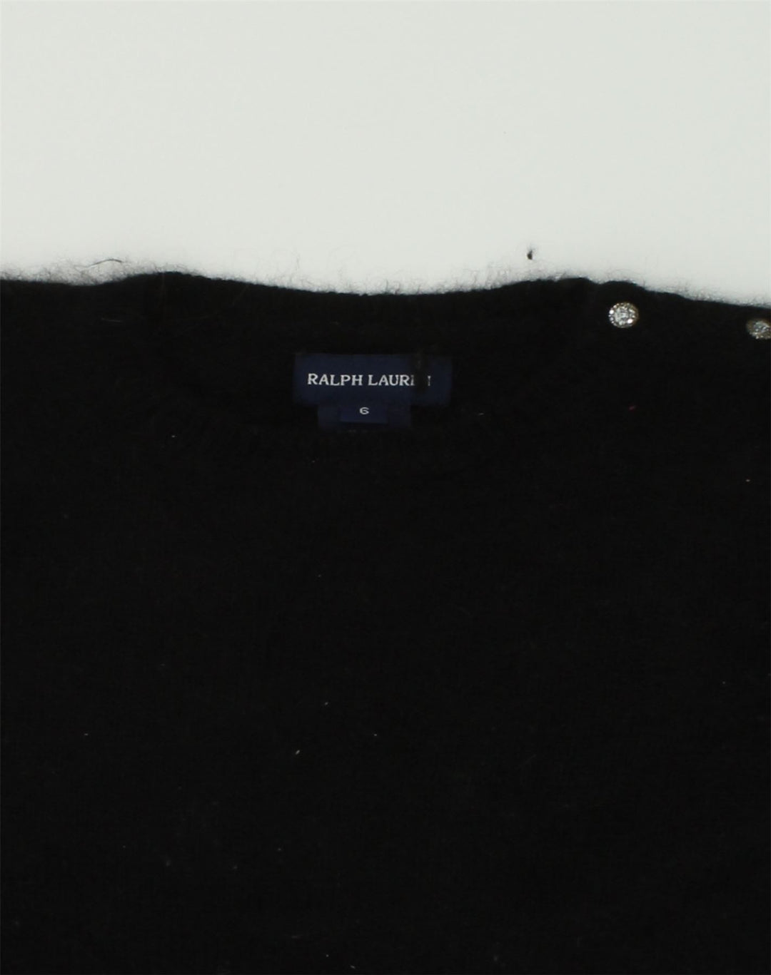 POLO RALPH LAUREN Girls Short Sleeve Cardigan Sweater 5-6 Years Black | Vintage Polo Ralph Lauren | Thrift | Second-Hand Polo Ralph Lauren | Used Clothing | Messina Hembry 
