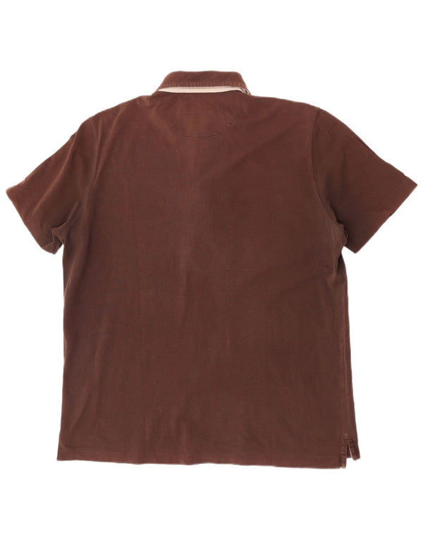 Мужская рубашка-поло Massimo Dutti XL коричневая