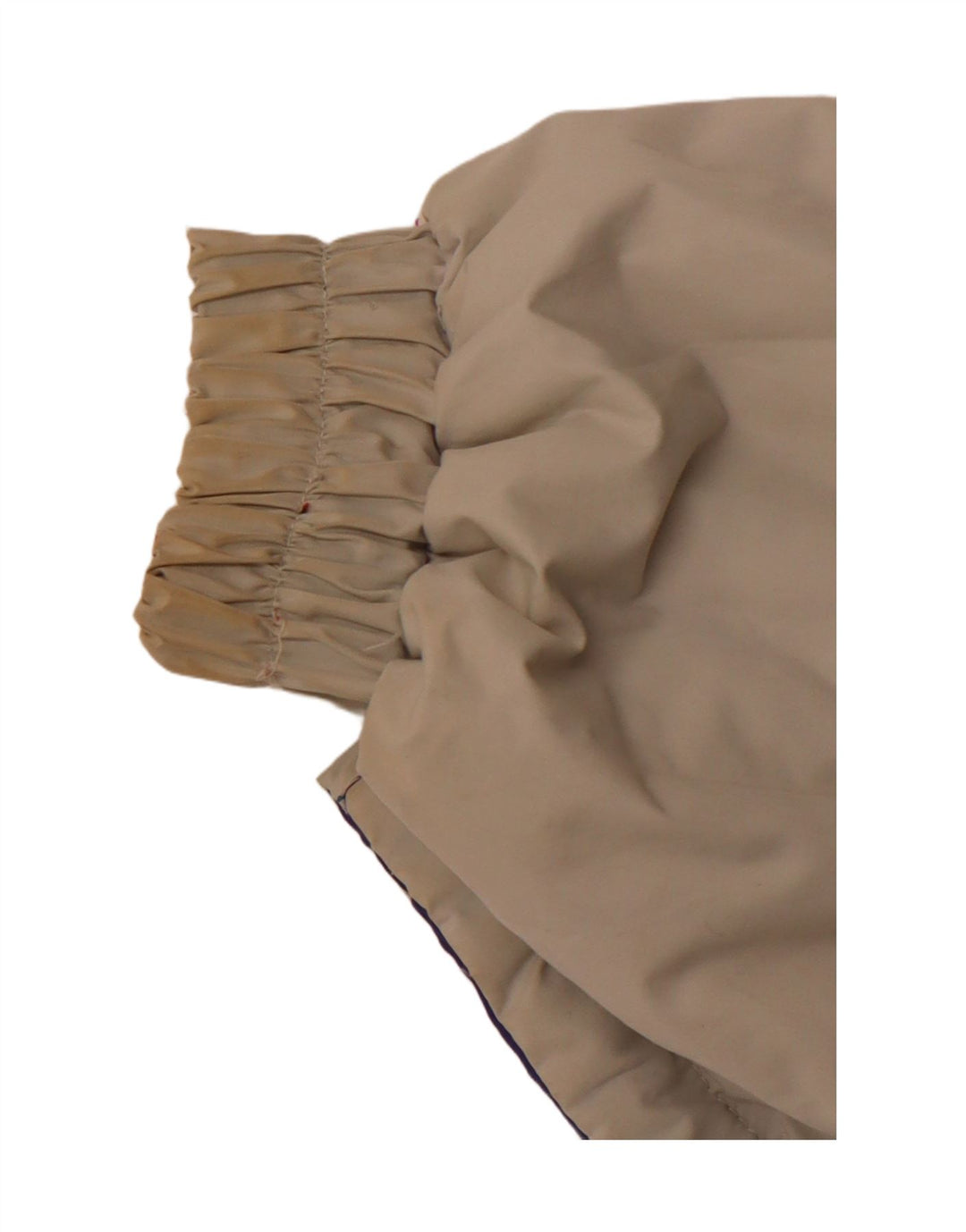 ВИНТАЖНАЯ женская двусторонняя куртка с капюшоном, большая бежевая, полиэстер с цветными блоками