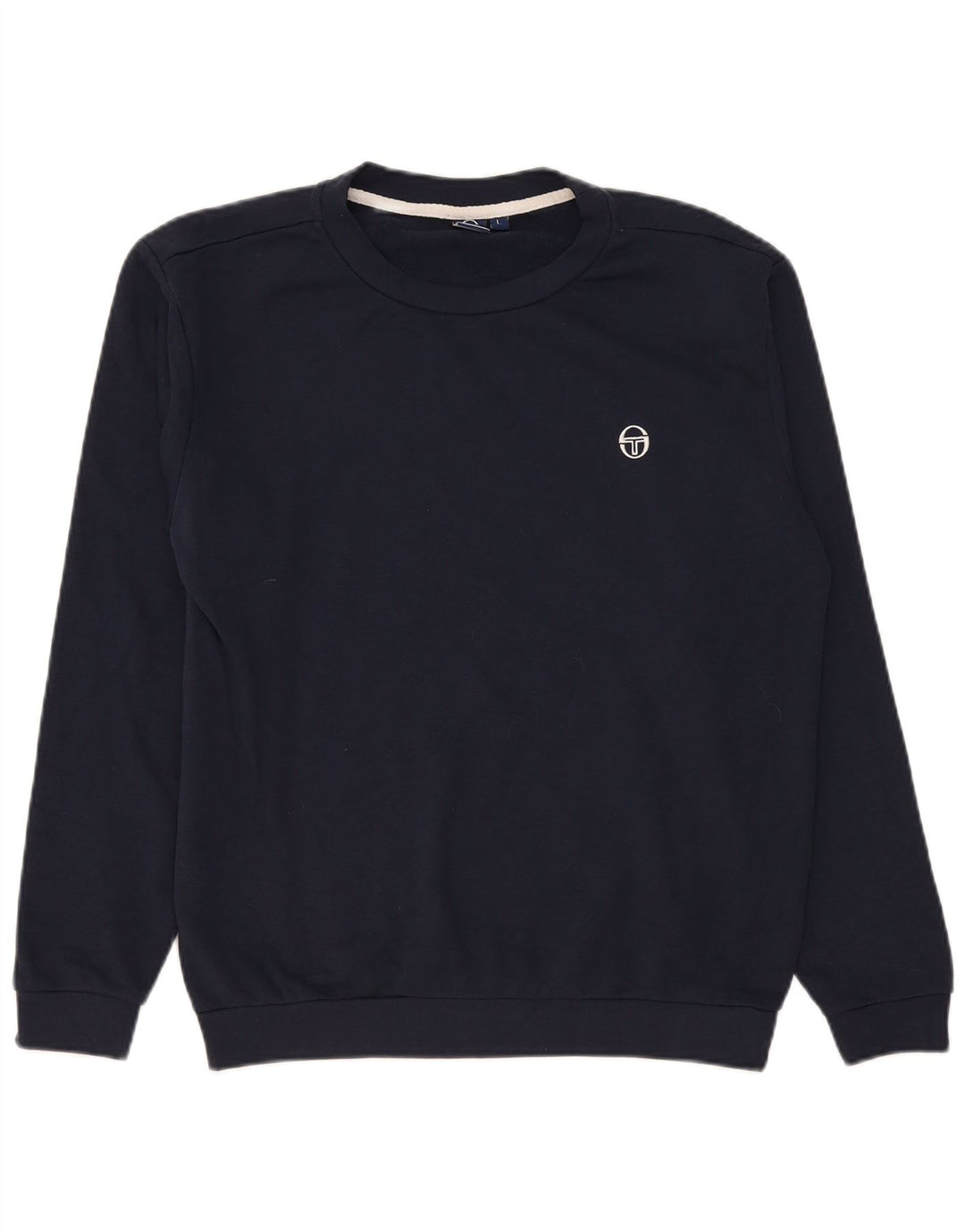 Мужской свитер Sergio Tacchini, большой темно-синий хлопковый джемпер