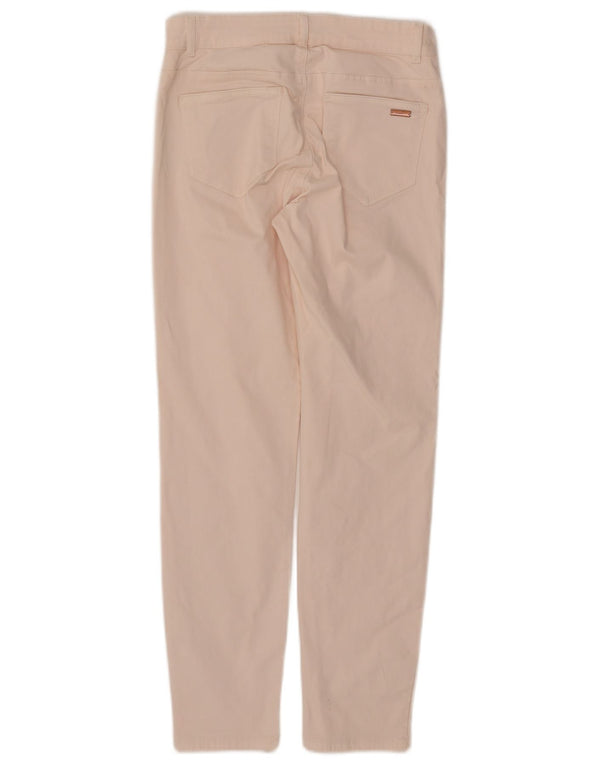 Esprit Женские повседневные брюки узкого кроя UK 10 Small W27 L27 Розовый хлопок