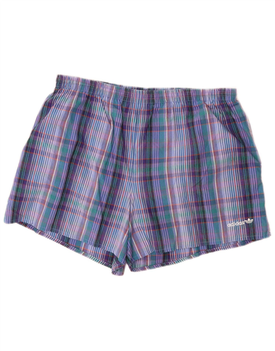 Мужские шорты для плавания ADIDAS, хлопковые, синие, в клетку