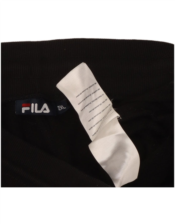 Мужские спортивные брюки FILA, джоггеры, 2XL, черный полиэстер