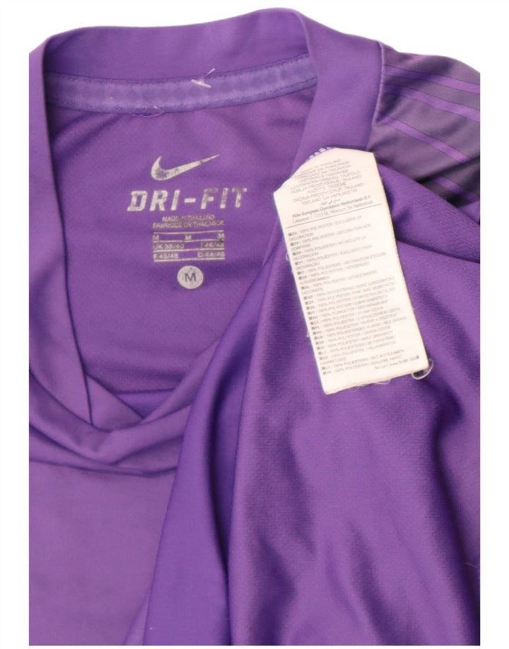 Мужская футболка Nike Dri Fit, верх, средний фиолетовый, полиэстер с цветными блоками