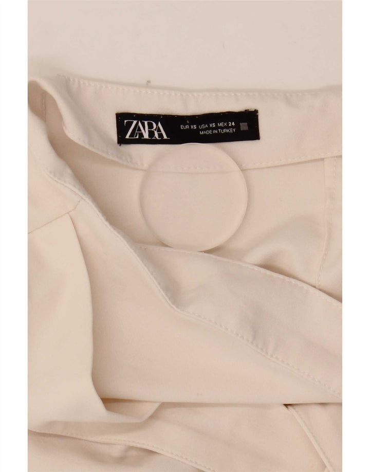 Женская юбка-шорта Zara XS W24, белый полиэстер