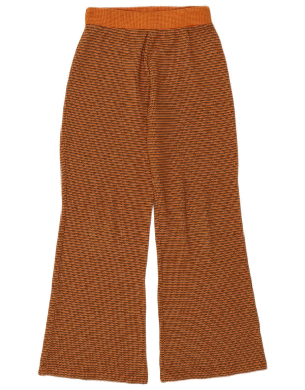 Женские трикотажные спортивные брюки-клеш Zara UK 12, средние оранжевые полоски