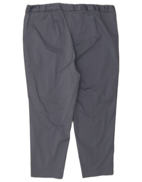 Женские укороченные брюки узкого кроя Marks & Spencer UK 22 3XL W40 L25 синие