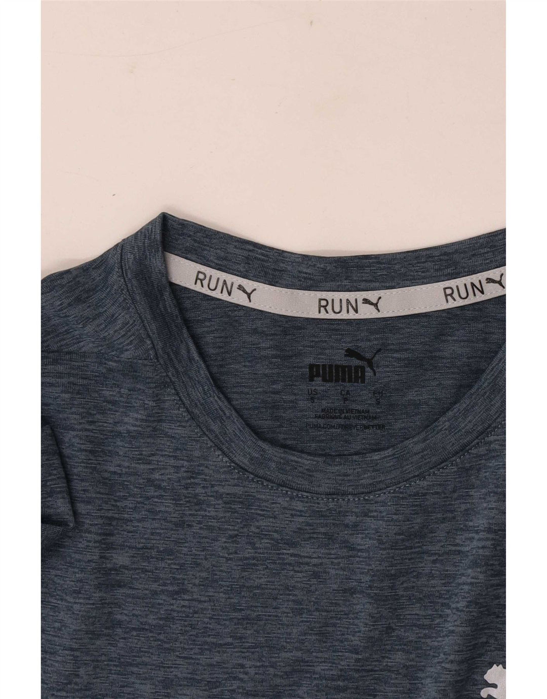 Мужская футболка Puma, маленькая, темно-синяя, в крапинку