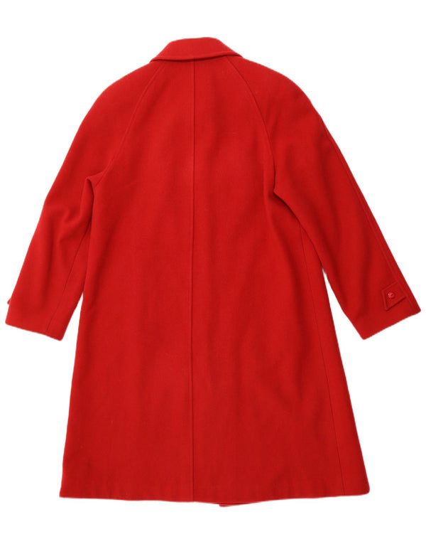 EASTEX Womens Overcoat UK 14 Large Red Wool