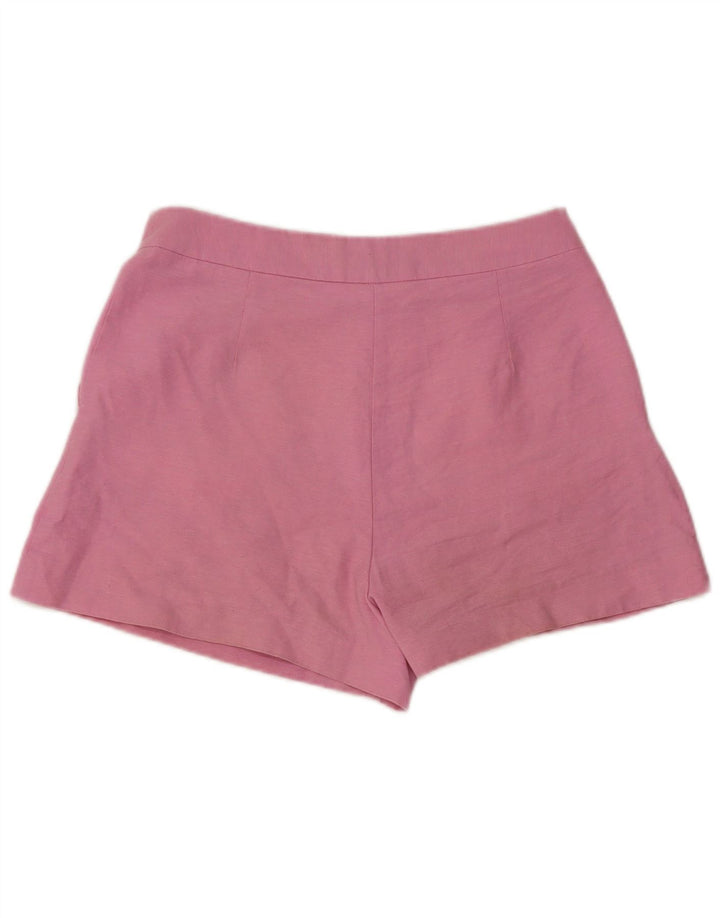 Женские шорты с высокой талией Zara Medium W28, розовый хлопок