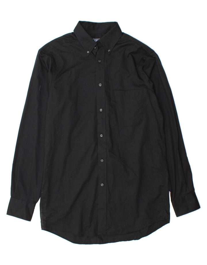 IZOD Mens Regular Fit Shirt Size 14 1/2 Small Black Vintage Izod and Second-Hand Izod from Messina Hembry 