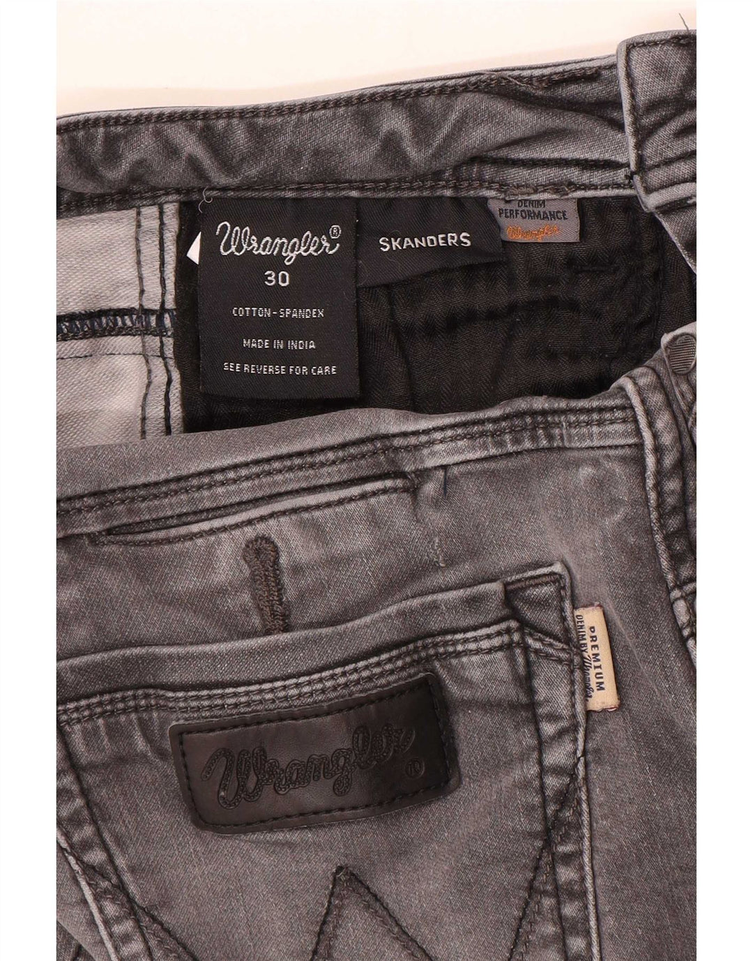 Женские узкие джинсы Wrangler Skanders W30 L31, серый хлопок