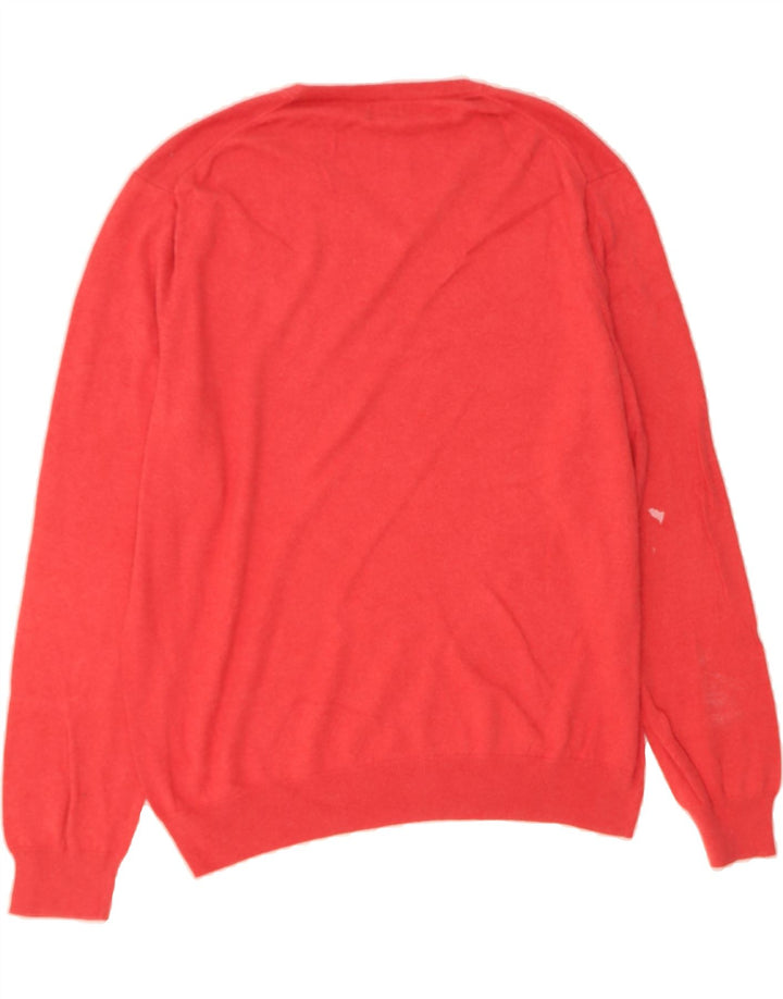 J. CREW Mens V-Neck Jumper Sweater XL Red Vintage J. Crew and Second-Hand J. Crew from Messina Hembry 