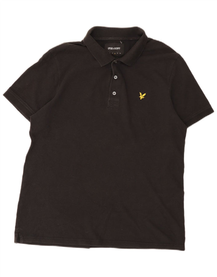 Мужская рубашка-поло Lyle & Scott, большой черный хлопок