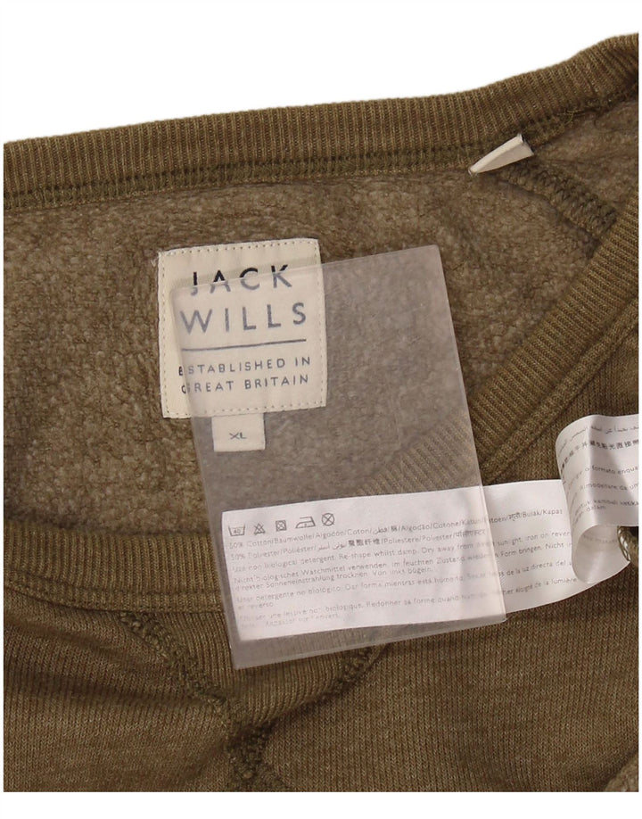 Мужской свитшот Jack Wills, джемпер XL, цвет хаки, хлопок