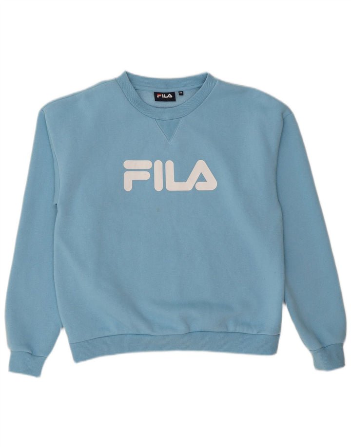 Мужской свитшот с рисунком Fila XS, синий полиэстер