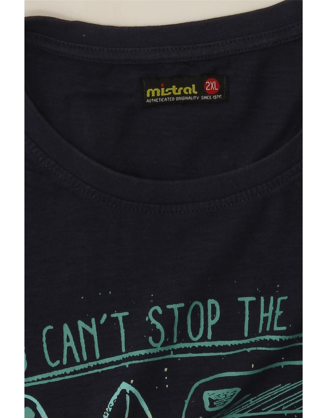 Мужская футболка с рисунком Mistral Top 2XL Темно-синий