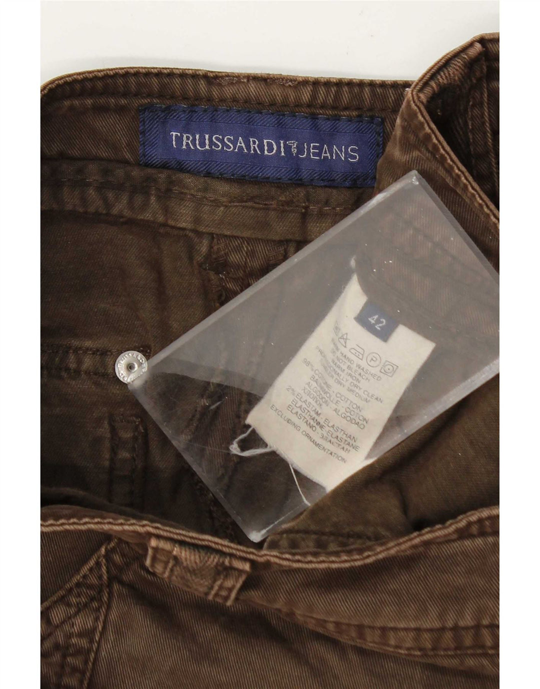 Женская джинсовая юбка Trussardi IT 42 Medium W30 Коричневая, хлопок
