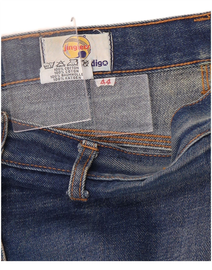 JINGLERS Womens Straight Jeans IT 44 Medium W30 L30 Blue Cotton